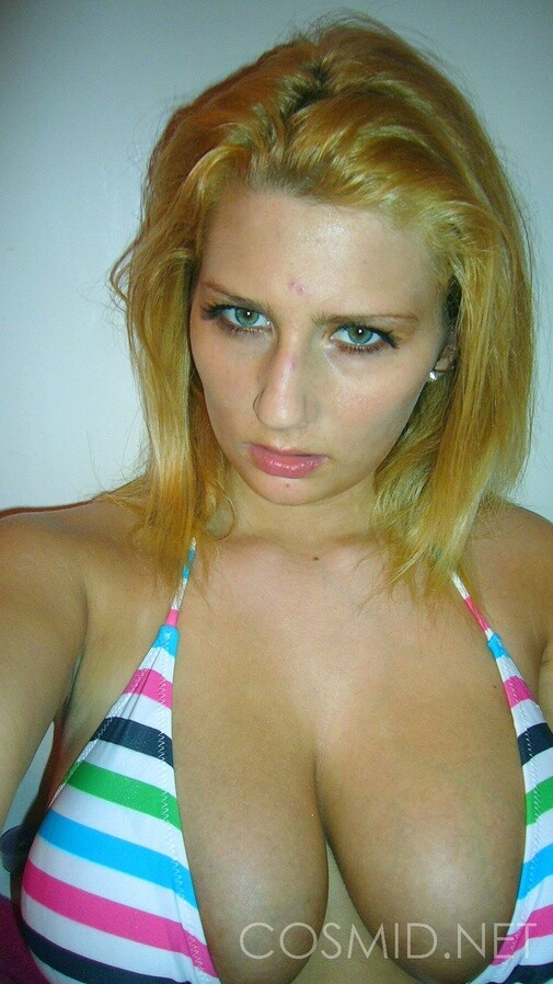 Erica Wearing A Rainbow Bikini 012